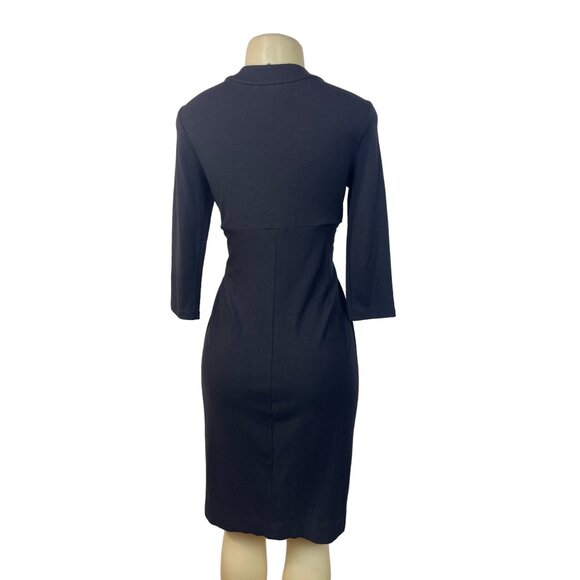 Bcbg Maxazria Women's Black Wrap Dress Sz M - Picture 3 of 8